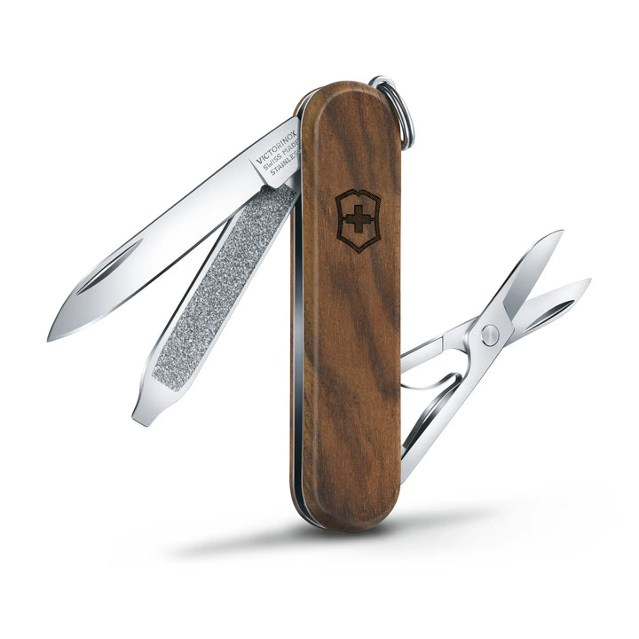 Victorinox Classic SD Wood – Compact 3 Function Pocket Knife for Everyday Carry
