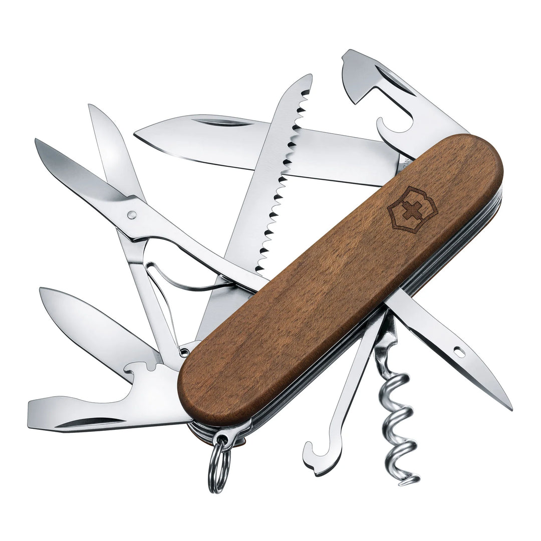 Victorinox Huntsman Wood Swiss Army Knife – 13 Function Compact Outdoor Tool