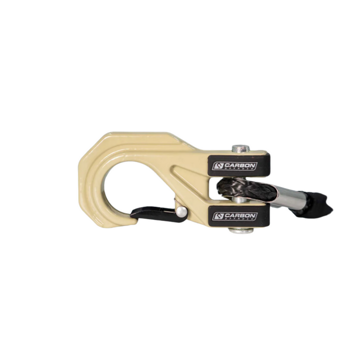 Carbon off road shackle Sandy Taupe with rope
