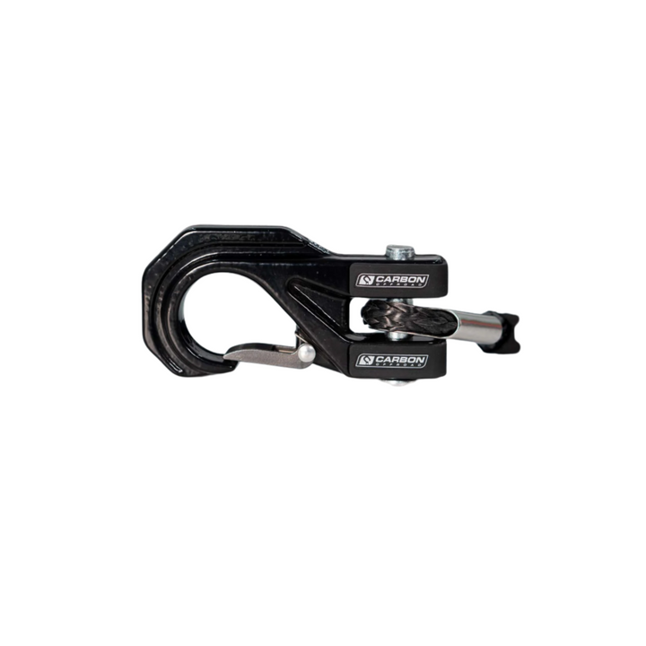 Carbon off road shackle black  with rope