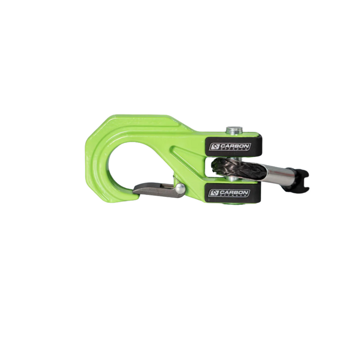 Carbon off road shackle green with rope