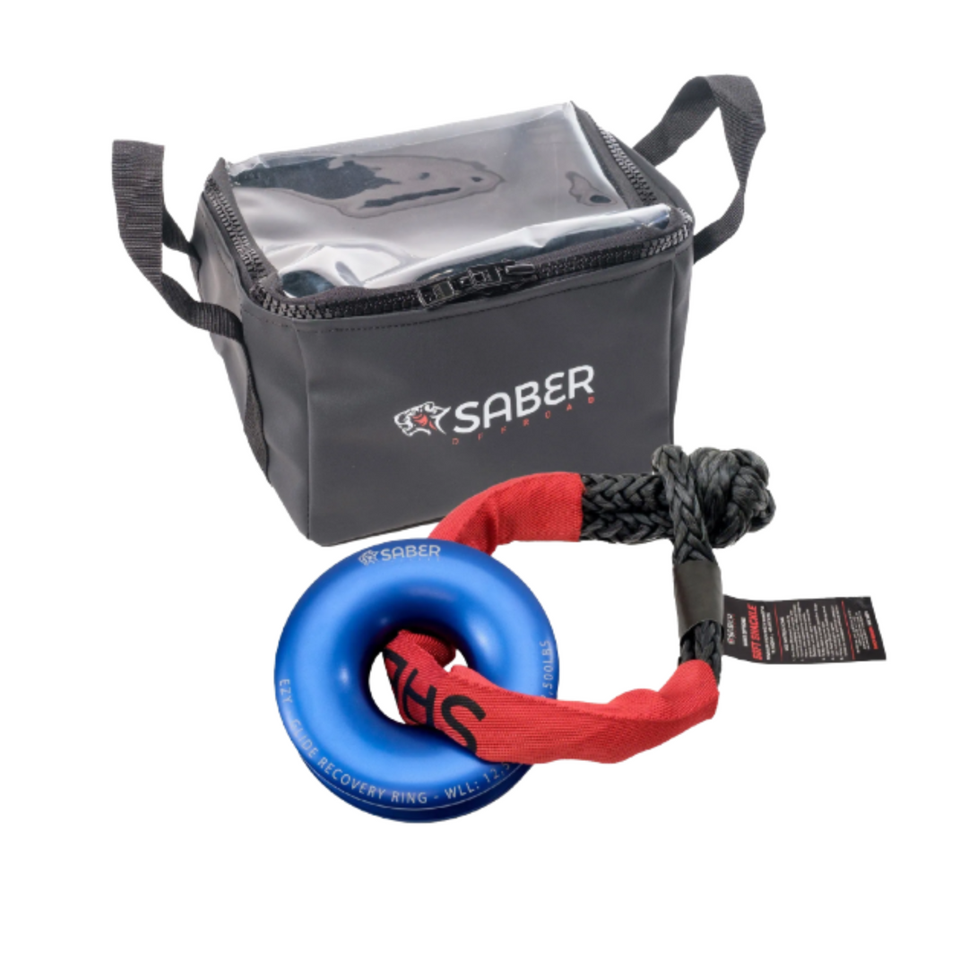 Saber Ezy-Glide Recovery Ring + 18K Sheath Soft Shackle Kit – Offroad Recovery Gear