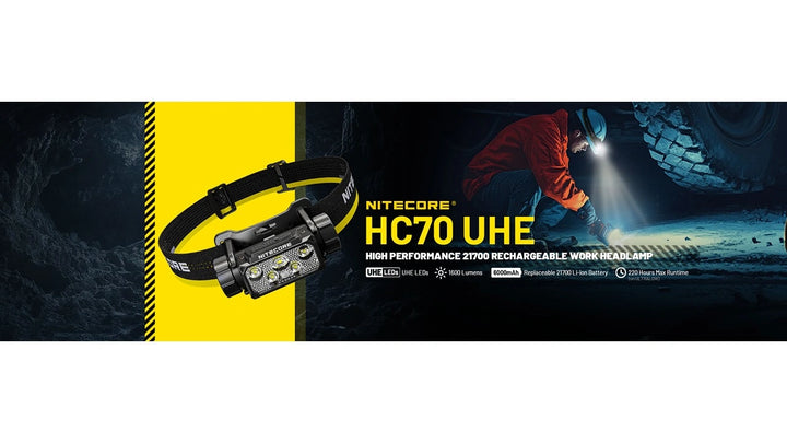 Nitecore HC70 UHE Head Torch | 1600 Lumen USB-C Rechargeable Headlamp