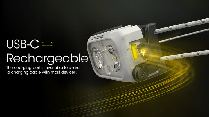 Nitecore NU21 BLACK| 360 Lumen  USB-C Rechargeable Headlamp