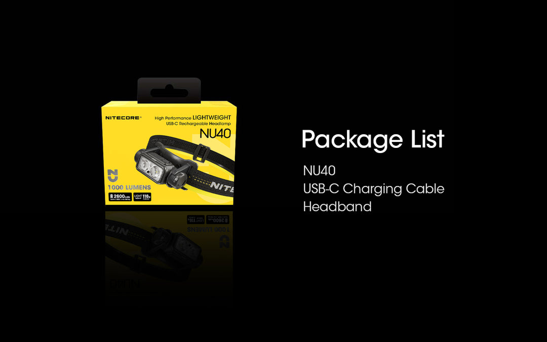 NITECORE NU40 | 1000 Lumen High-Capacity Headlamp