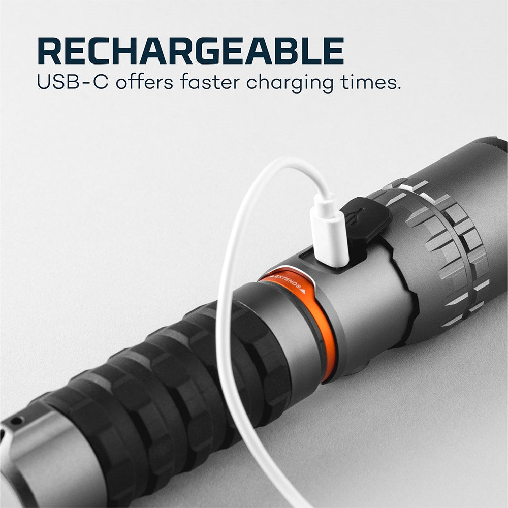 NEBO Slyde King 2000 Lumen Rechargeable Flashlight – Heavy-Duty Work & Camp Light