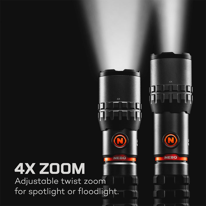NEBO Slyde King 2000 Lumen Rechargeable Flashlight – Heavy-Duty Work & Camp Light