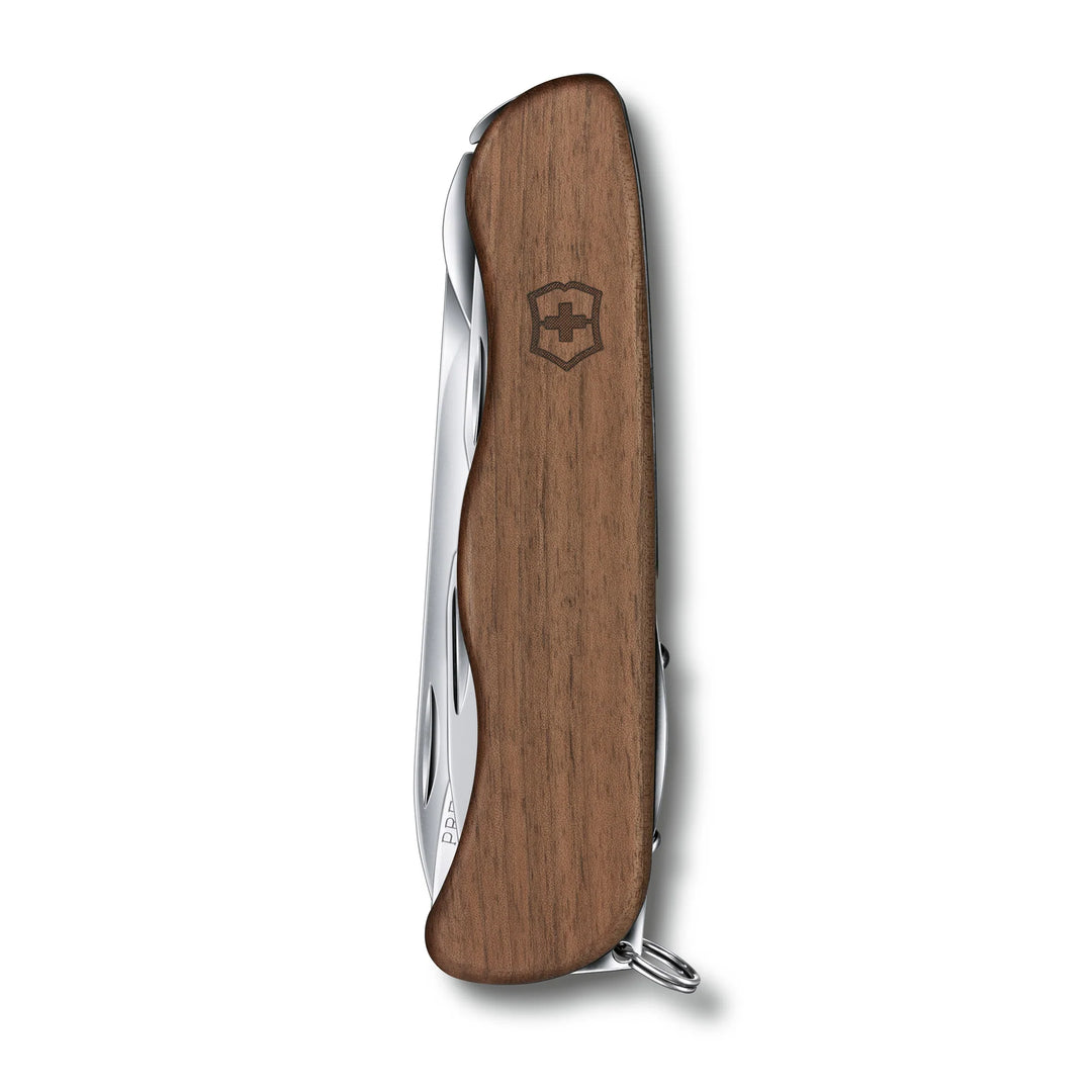 Victorinox Forester Wood Swiss Army Knife Wood - 10 Functions Large Pocket Knife