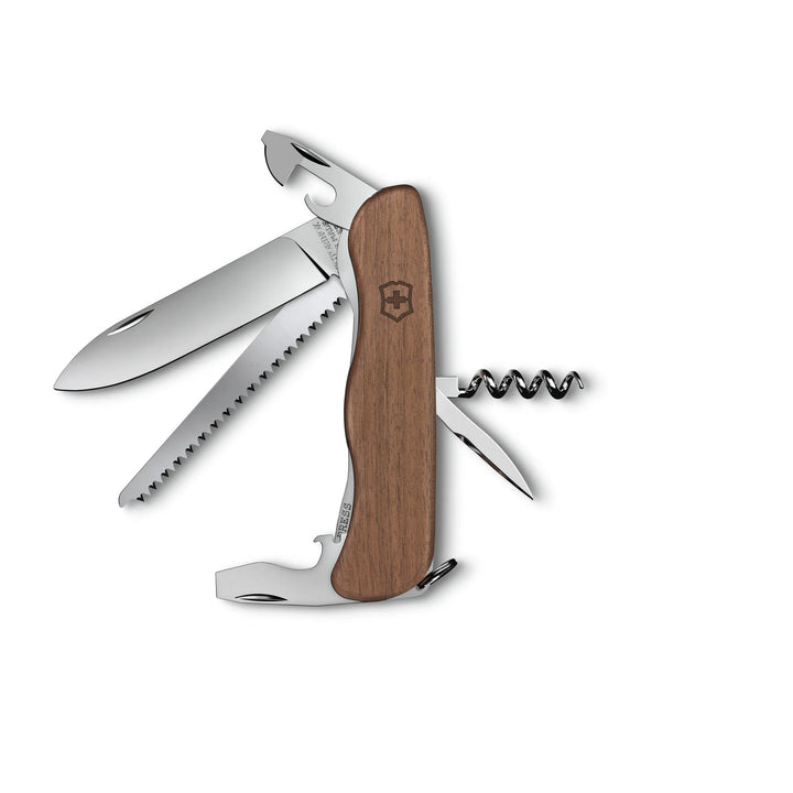 Victorinox Forester Wood Swiss Army Knife Wood - 10 Functions Large Pocket Knife