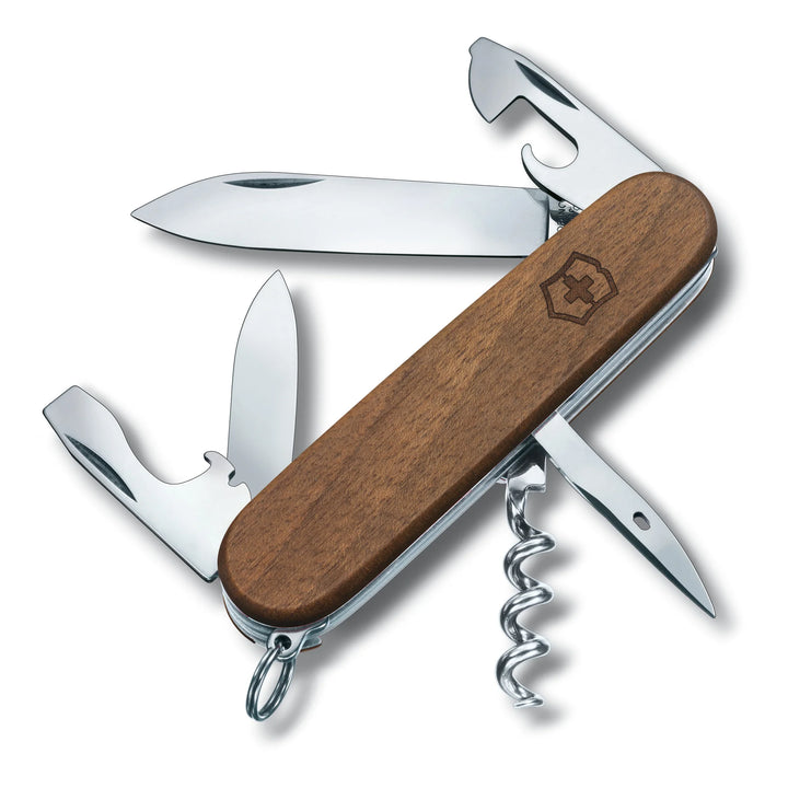 Victorinox Forester Wood Swiss Army Knife Wood - 10 Functions Large Pocket Knife