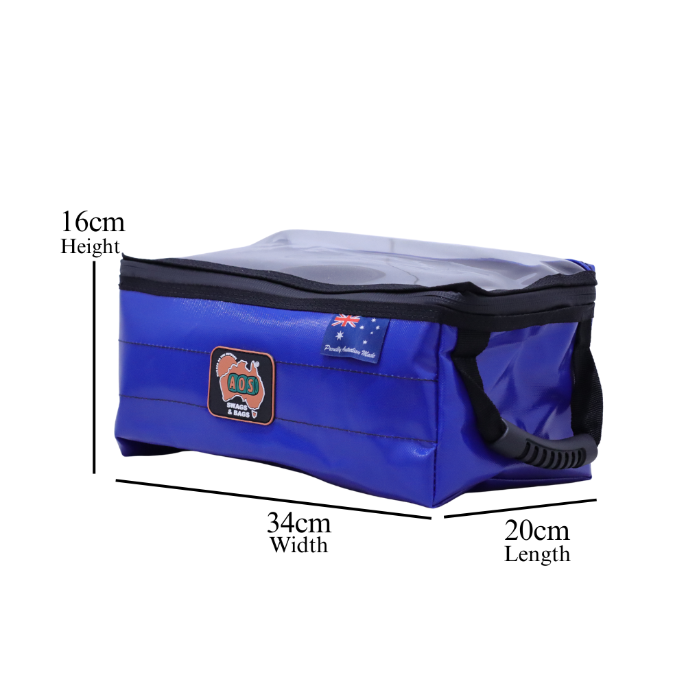 AOS Small PVC Drawer Bag – Durable Storage Organizer in Blue for Travel & Outdoor