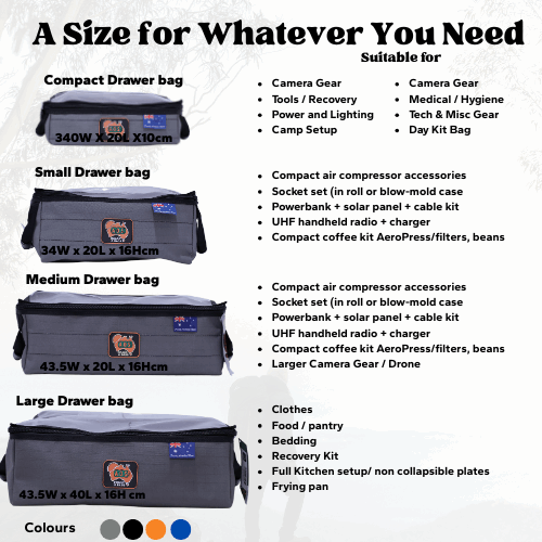 AOS Small Drawer Canvas Bag – Small Storage Organizer for Travel &amp; Outdoor Use