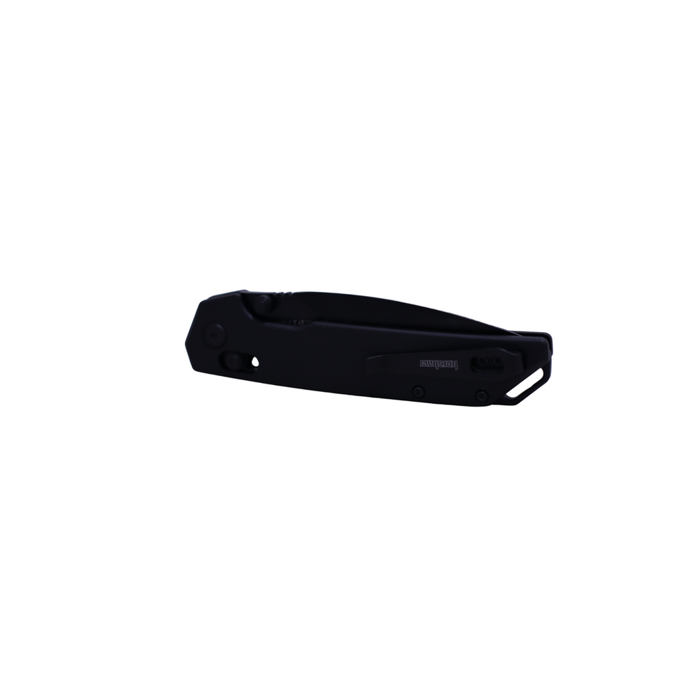 Kershaw 2038BLK Iridium, D2 Spear Point Blade, All Black Model closed