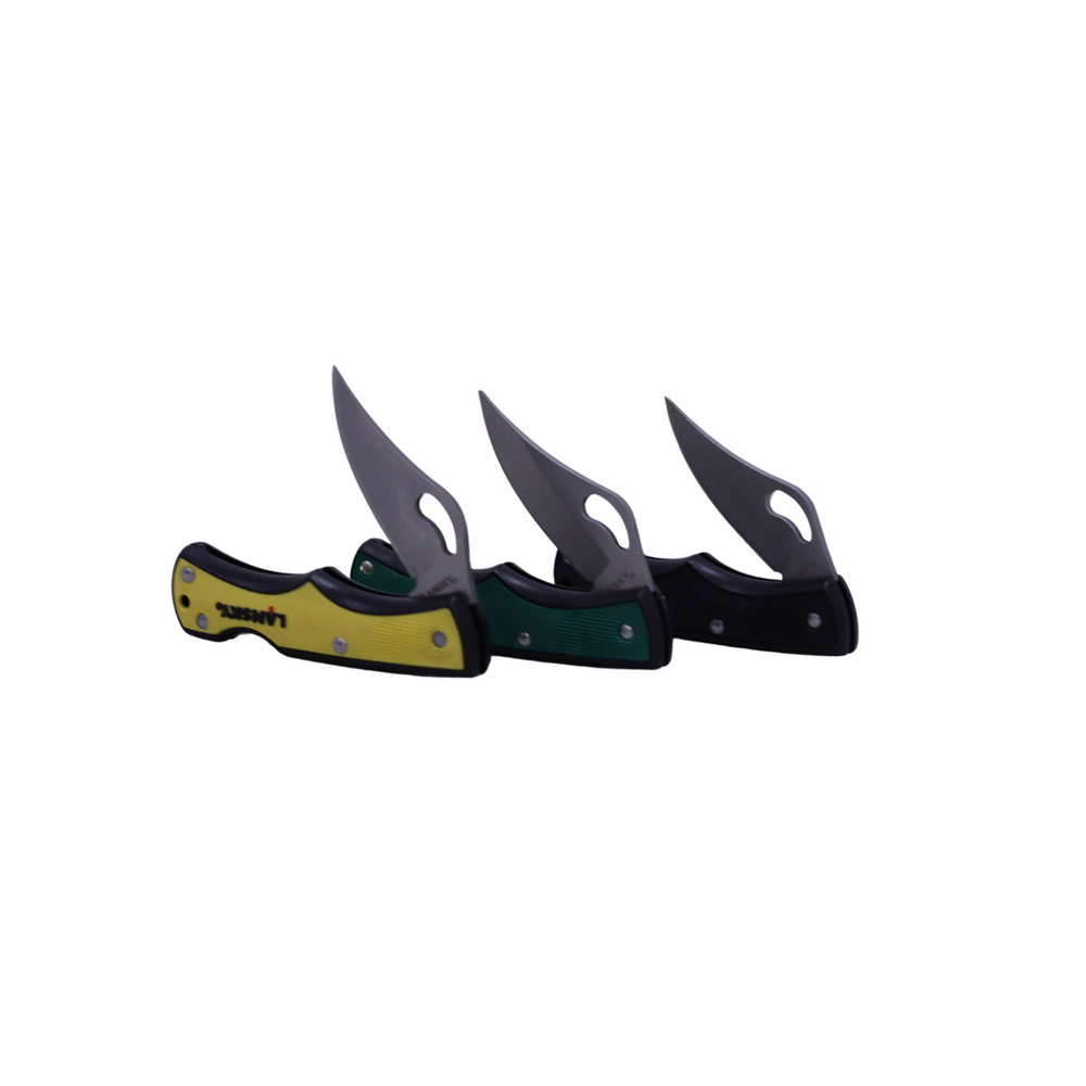Lansky Lockback Folding Pocket Knife 3 colours on back