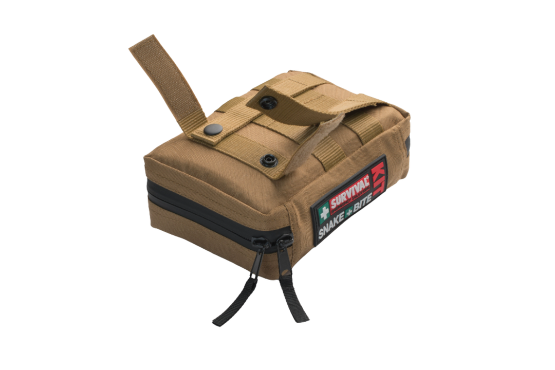 Show casing the snake bite kit molle section for better understanding