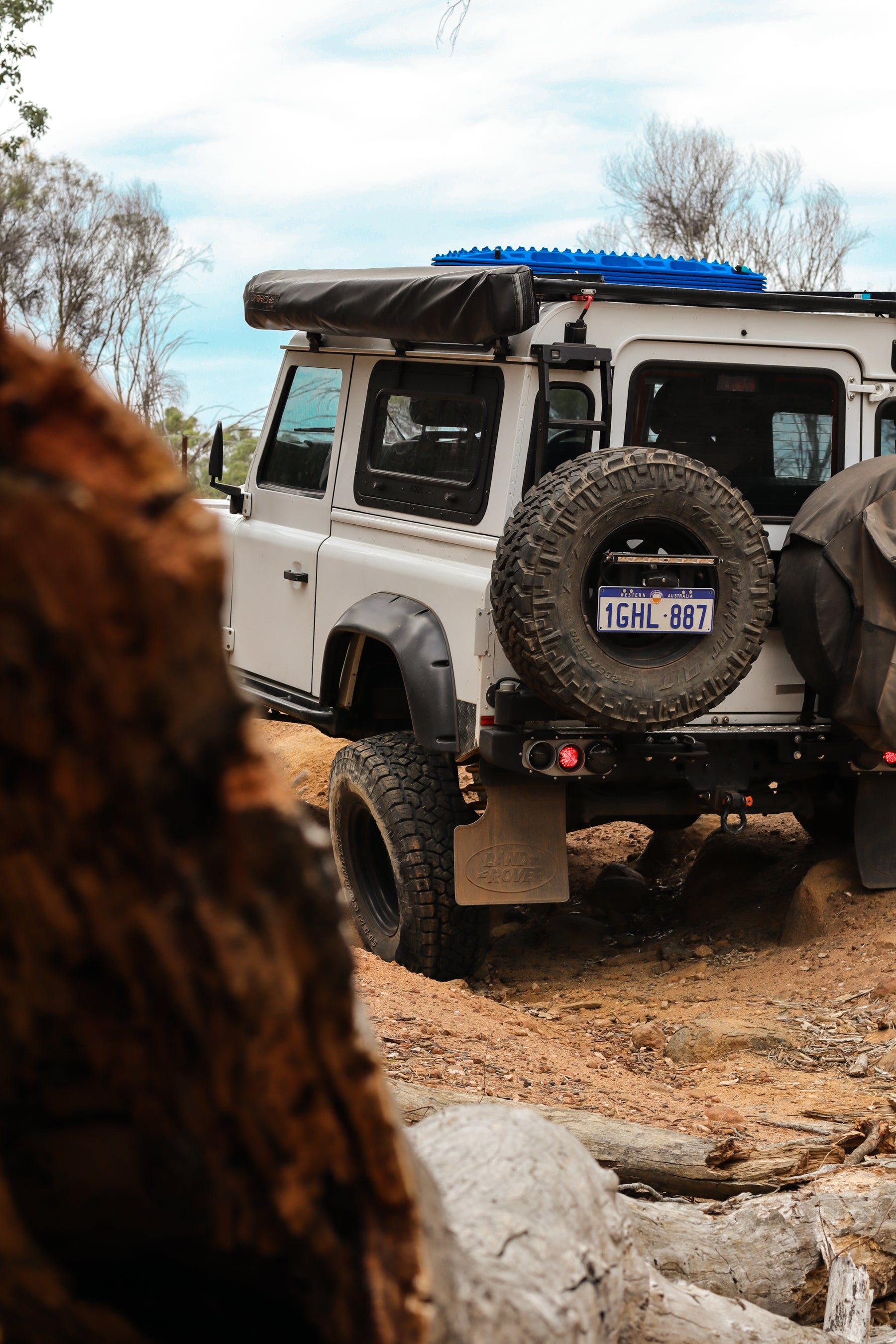 land rover defender flexing
